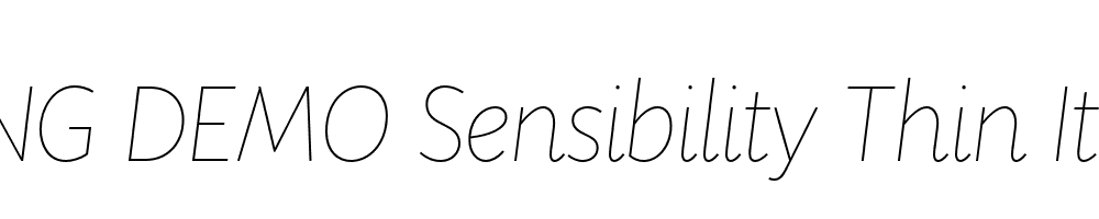  DEMO Sensibility Thin Italic Regular