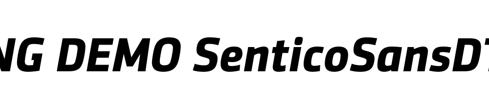  DEMO SenticoSansDT Bold Italic