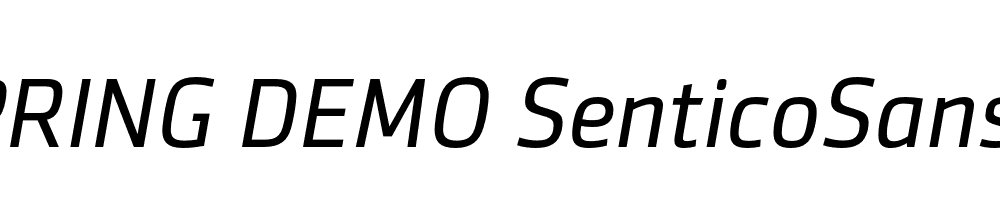  DEMO SenticoSansDT Italic