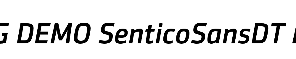  DEMO SenticoSansDT Medium Italic