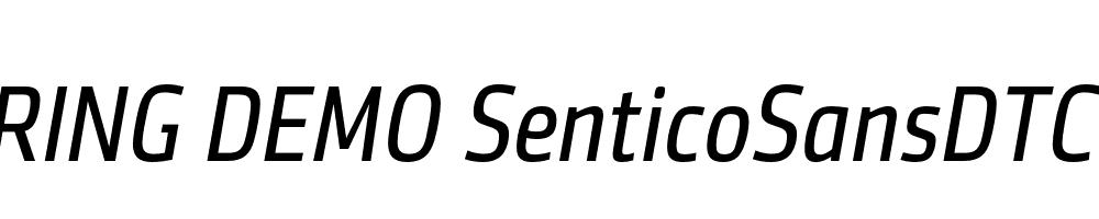  DEMO SenticoSansDTCond Italic