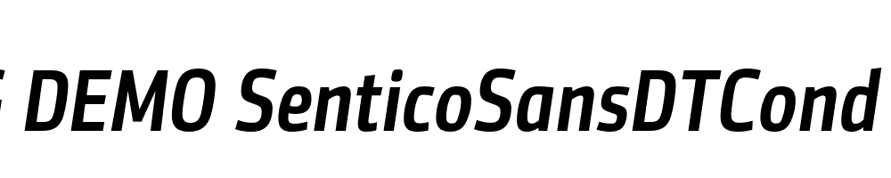  DEMO SenticoSansDTCond Medium Italic