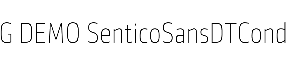  DEMO SenticoSansDTCond Thin Regular