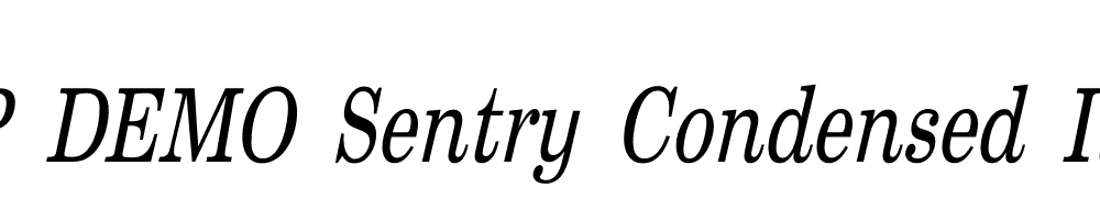 FSP DEMO Sentry Condensed Italic