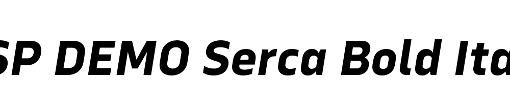 FSP DEMO Serca Bold Italic