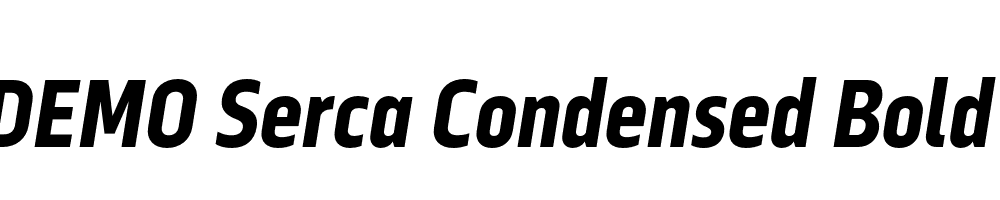 FSP DEMO Serca Condensed Bold Italic