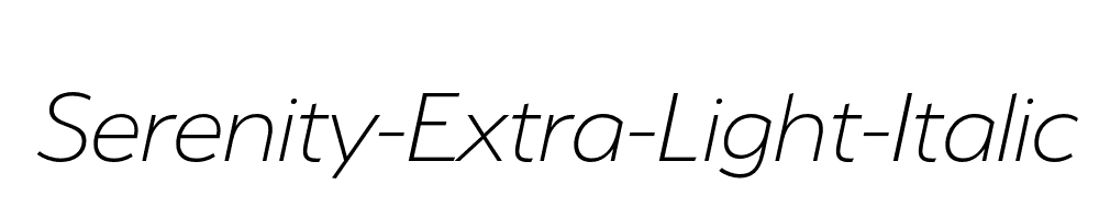 Serenity-Extra-Light-Italic