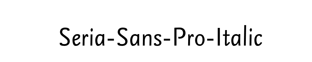 Seria-Sans-Pro-Italic