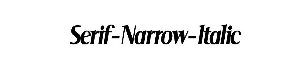 Serif-Narrow-Italic