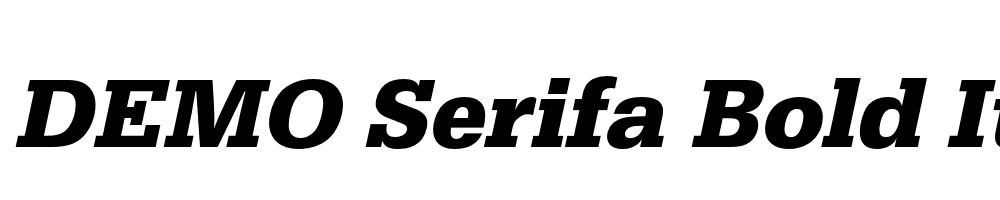 FSP DEMO Serifa Bold Italic