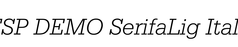 FSP DEMO SerifaLig Italic