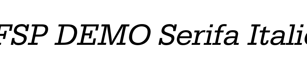 FSP DEMO Serifa Italic