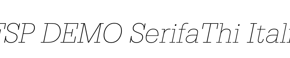 FSP DEMO SerifaThi Italic