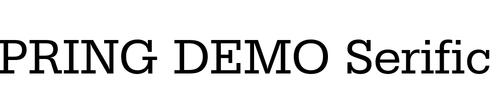  DEMO Serific Regular