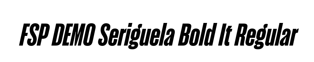 FSP DEMO Seriguela Bold It Regular