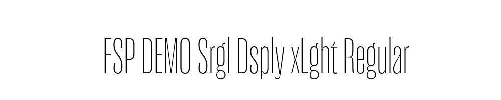 FSP DEMO Srgl Dsply xLght Regular