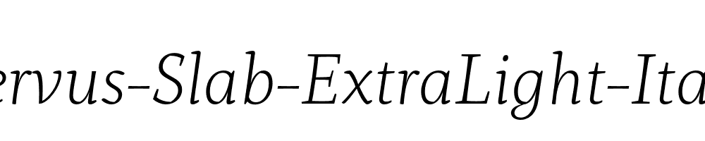 Servus-Slab-ExtraLight-Italic