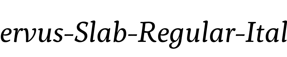 Servus-Slab-Regular-Italic