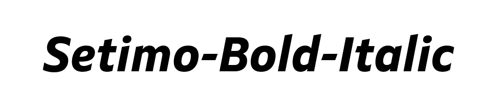 Setimo-Bold-Italic