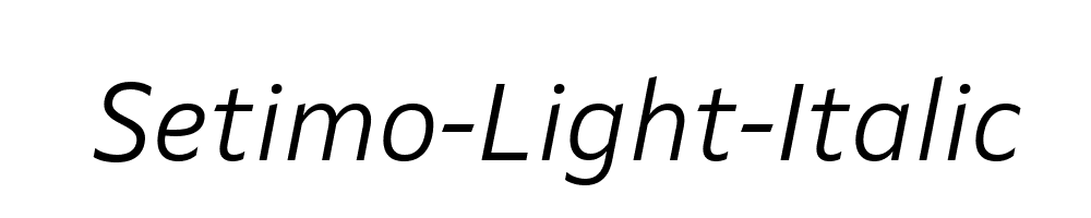 Setimo-Light-Italic