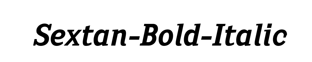 Sextan-Bold-Italic