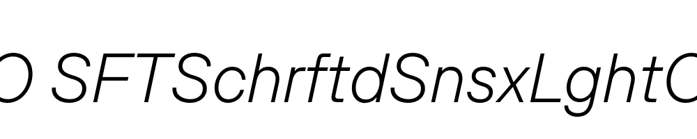 FSP DEMO SFTSchrftdSnsxLghtCmpct Italic