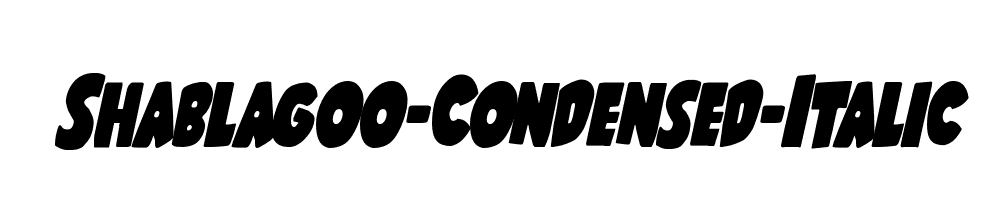 Shablagoo-Condensed-Italic