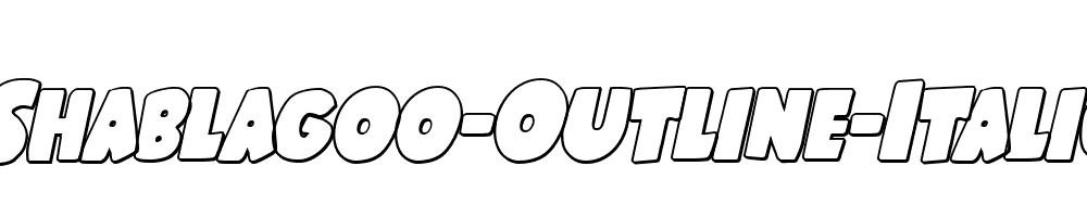 Shablagoo-Outline-Italic