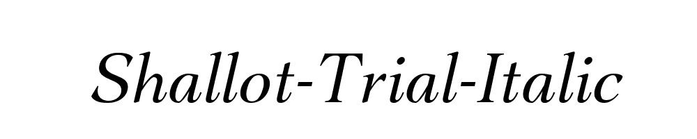 Shallot-Trial-Italic