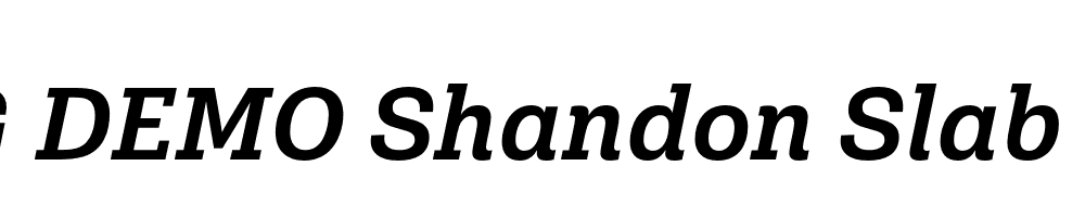  DEMO Shandon Slab Medium Italic