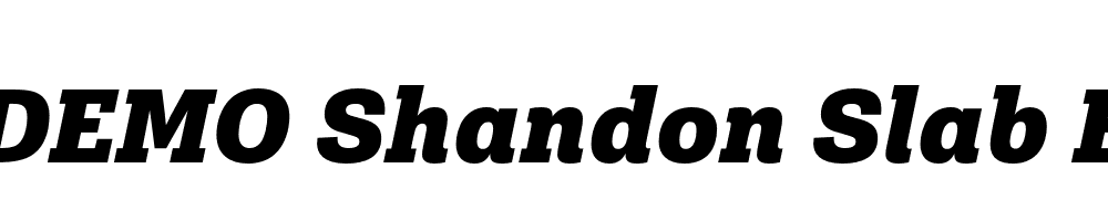  DEMO Shandon Slab ExtraBold Italic