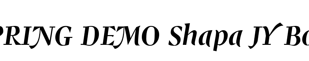  DEMO Shapa JY Bold Italic