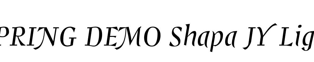  DEMO Shapa JY Light Italic