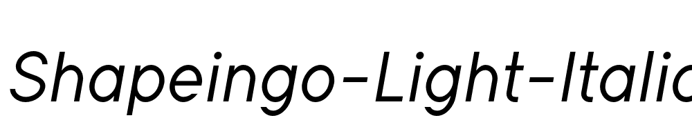 Shapeingo-Light-Italic