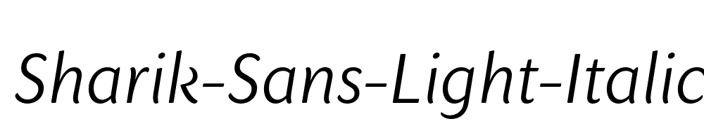 Sharik-Sans-Light-Italic