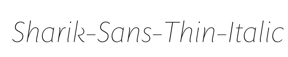 Sharik-Sans-Thin-Italic