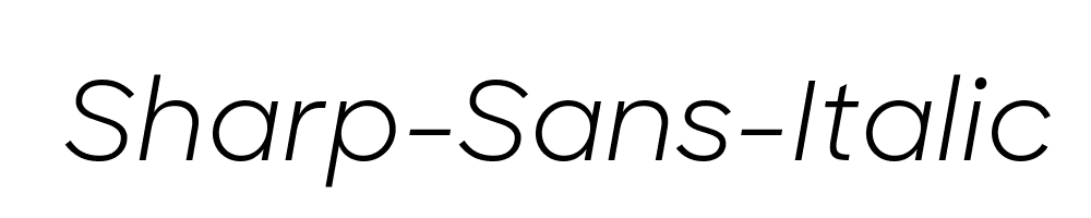 Sharp-Sans-Italic