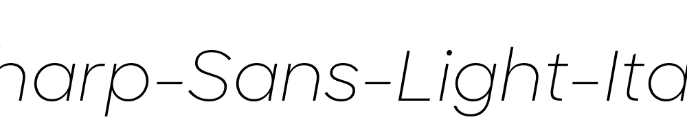 Sharp-Sans-Light-Italic