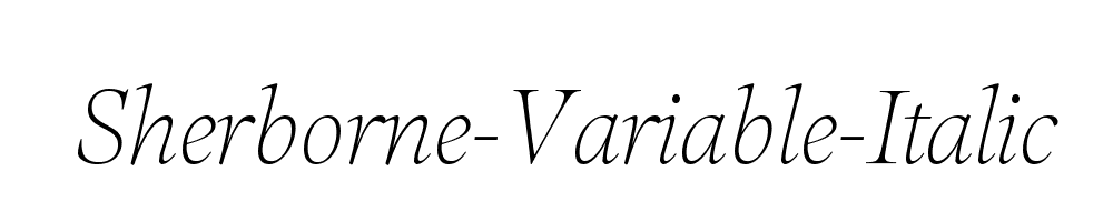 Sherborne-Variable-Italic