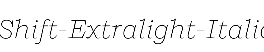 Shift-Extralight-Italic