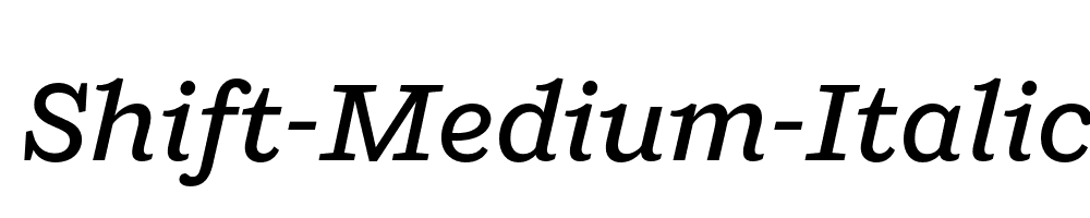 Shift-Medium-Italic