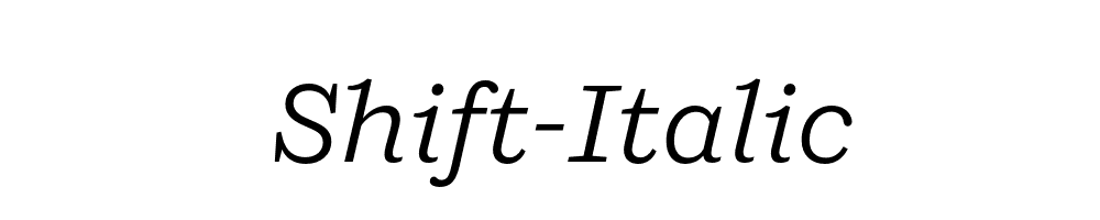 Shift-Italic