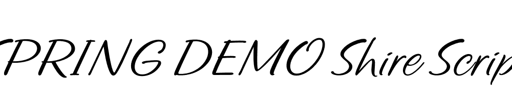  DEMO Shire Script Regular