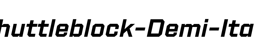 Shuttleblock-Demi-Italic