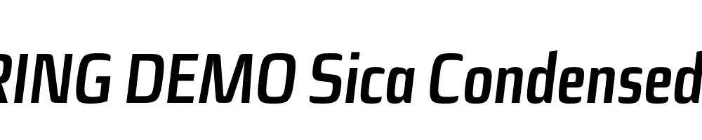  DEMO Sica Condensed Bold Italic