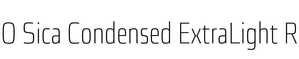  DEMO Sica Condensed ExtraLight Regular