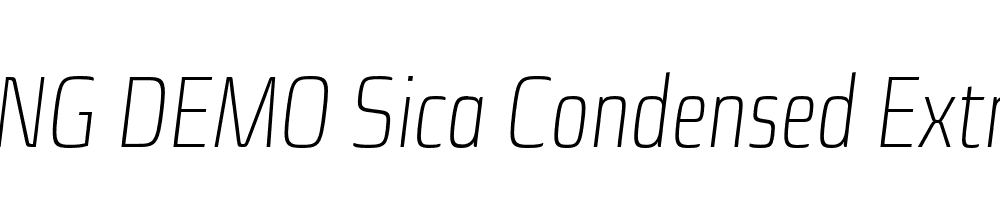  DEMO Sica Condensed ExtraLight Italic