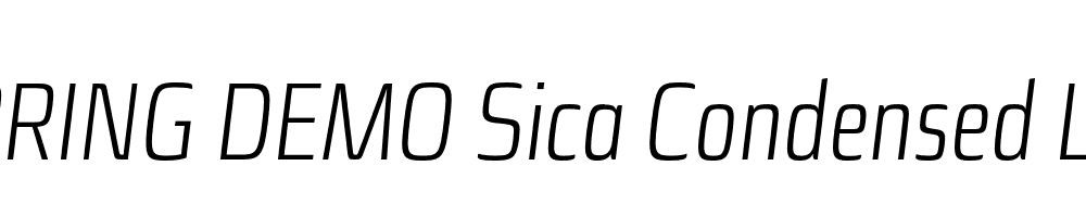  DEMO Sica Condensed Light Italic