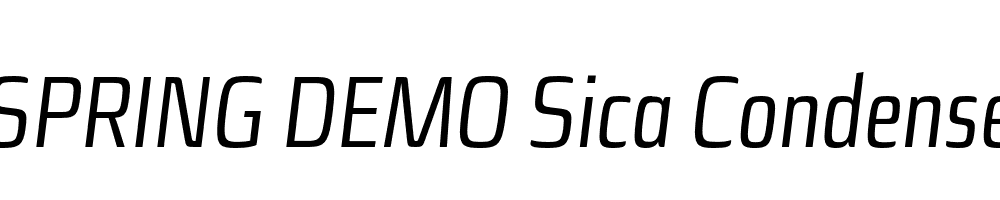  DEMO Sica Condensed Italic