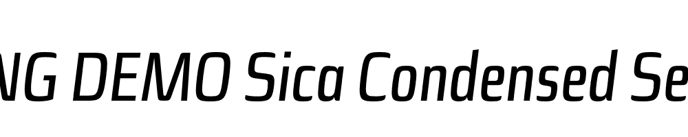  DEMO Sica Condensed SemiBold Italic